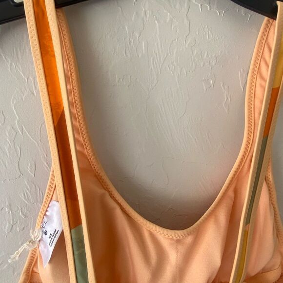 Fe Noel orange peach green multicolored one piece swimsuit - Picture 6 of 10